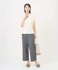 NGLGF28250 GIANNI LO GIUDICE(ジャンニ ロ ジュディチェ) [洗える・リバーシブル]裏コットン幾何プリントパンツ カーキ