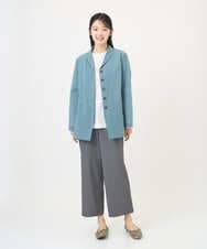 NGLGF28250 GIANNI LO GIUDICE(ジャンニ ロ ジュディチェ) [洗える・リバーシブル]裏コットン幾何プリントパンツ カーキ