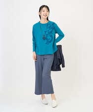 NGLGF28250 GIANNI LO GIUDICE(ジャンニ ロ ジュディチェ) [洗える・リバーシブル]裏コットン幾何プリントパンツ ブルー