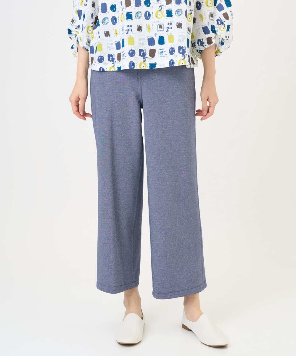 NGLGF28250 GIANNI LO GIUDICE(ジャンニ ロ ジュディチェ) [洗える・リバーシブル]裏コットン幾何プリントパンツ ブルー