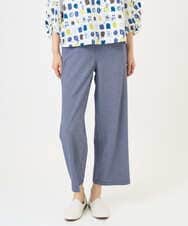 NGLGF28250 GIANNI LO GIUDICE(ジャンニ ロ ジュディチェ) [洗える・リバーシブル]裏コットン幾何プリントパンツ ブルー