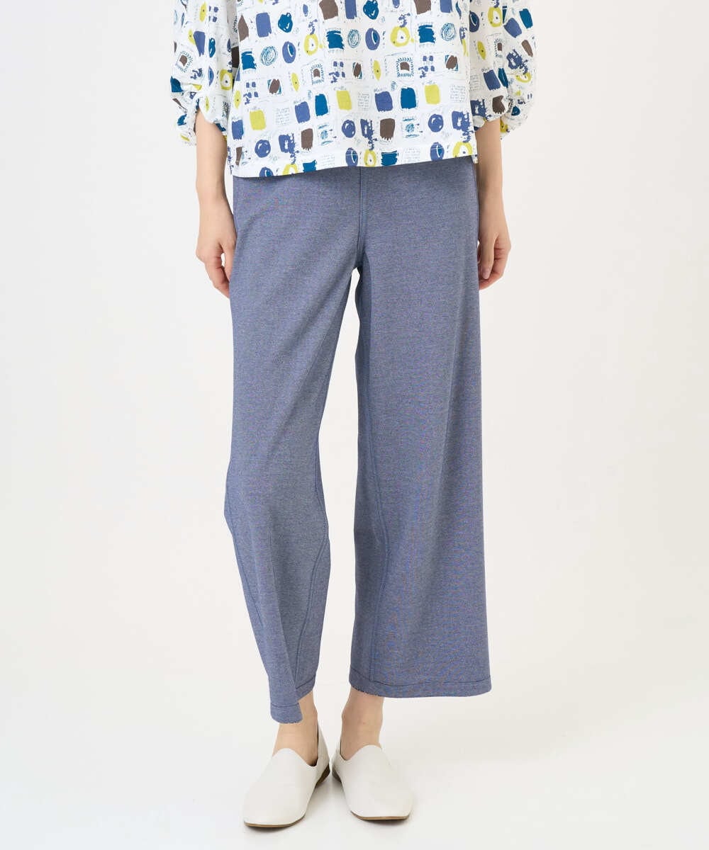 NGLGF28250 GIANNI LO GIUDICE(ジャンニ ロ ジュディチェ) [洗える・リバーシブル]裏コットン幾何プリントパンツ ブルー