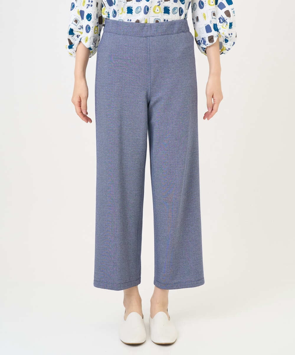 NGLGF28250 GIANNI LO GIUDICE(ジャンニ ロ ジュディチェ) [洗える・リバーシブル]裏コットン幾何プリントパンツ ブルー