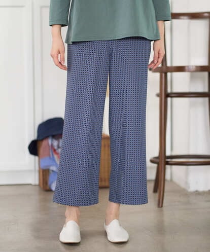 NGLGF28250 GIANNI LO GIUDICE [洗える・リバーシブル]裏コットン幾何プリントパンツ