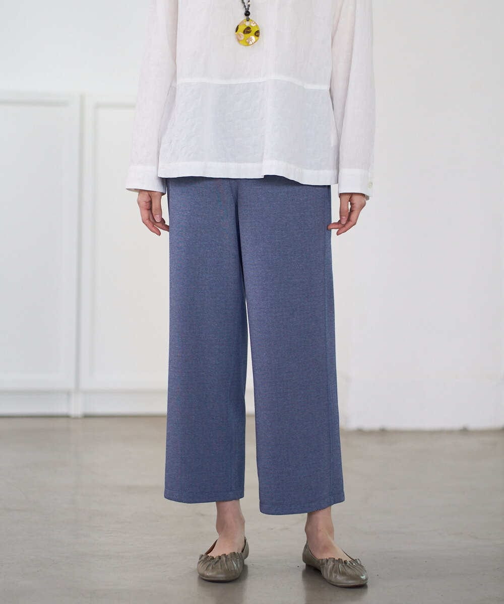 NGLGF28250 GIANNI LO GIUDICE(ジャンニ ロ ジュディチェ) [洗える・リバーシブル]裏コットン幾何プリントパンツ ブルー