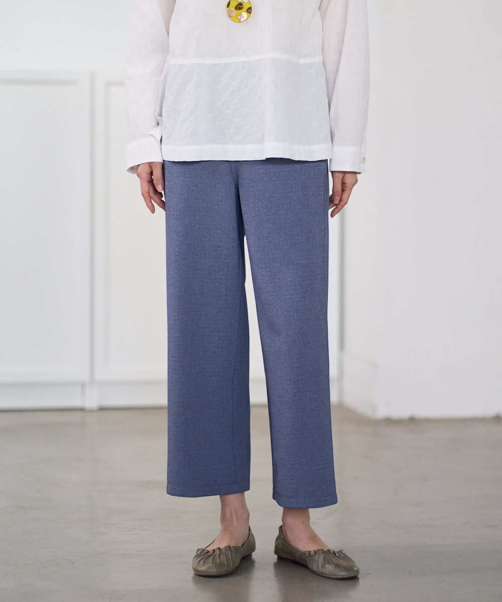 NGLGF28250 GIANNI LO GIUDICE(ジャンニ ロ ジュディチェ) [洗える・リバーシブル]裏コットン幾何プリントパンツ ブルー