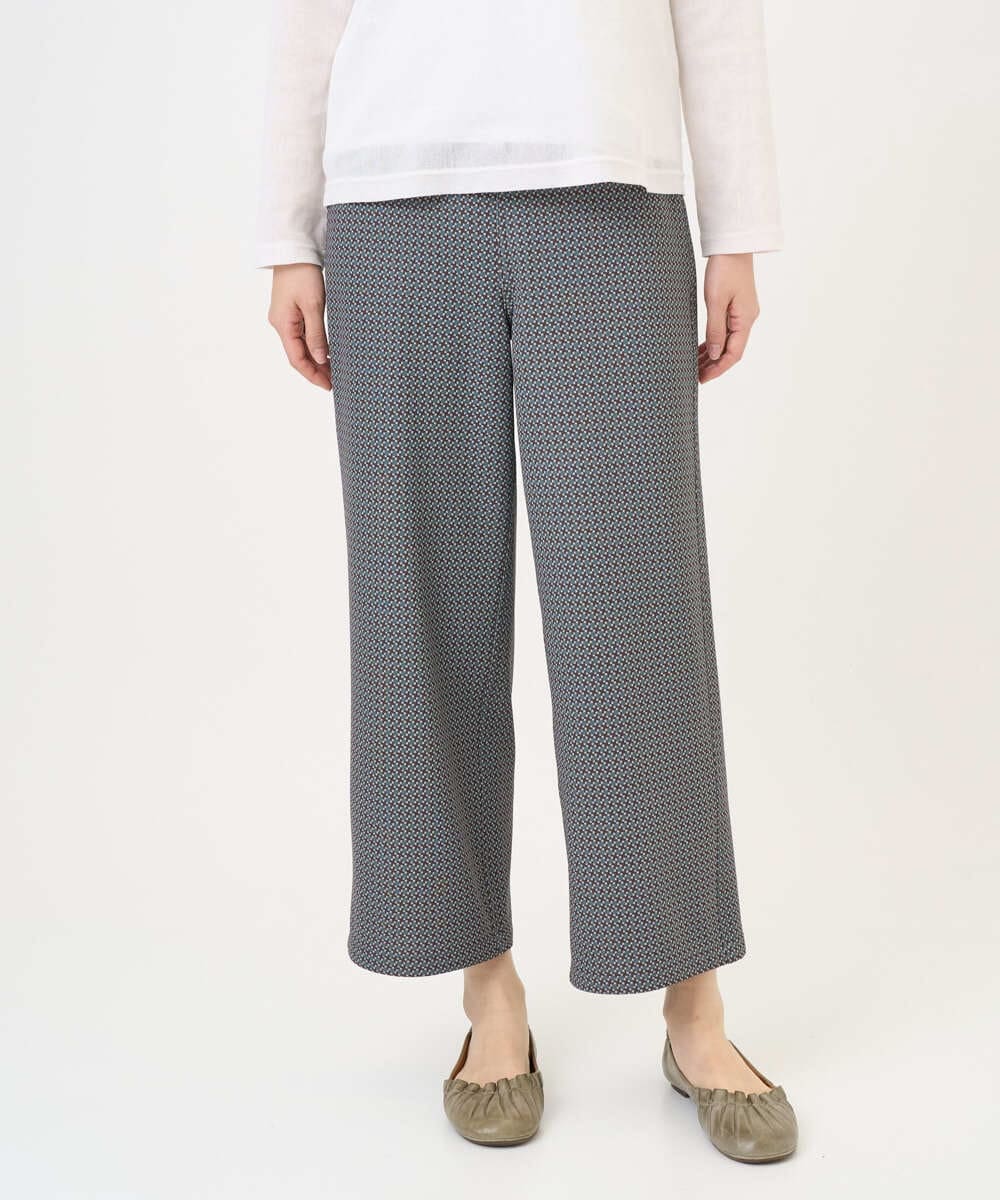 NGLGF28250 GIANNI LO GIUDICE(ジャンニ ロ ジュディチェ) [洗える・リバーシブル]裏コットン幾何プリントパンツ ブルー