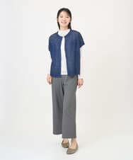 NGLGF28250 GIANNI LO GIUDICE(ジャンニ ロ ジュディチェ) [洗える・リバーシブル]裏コットン幾何プリントパンツ ブルー