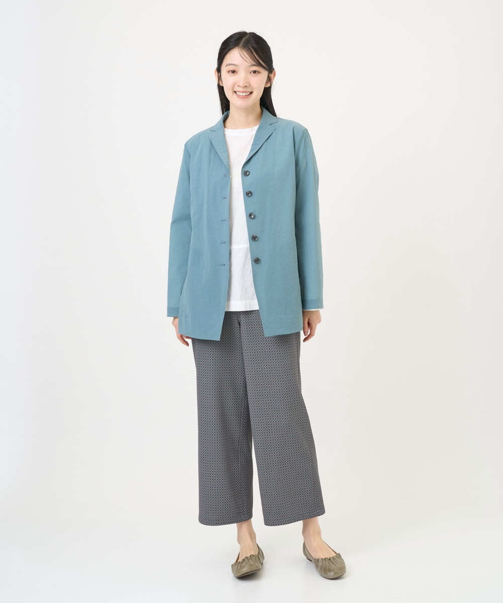 NGLGF28250 GIANNI LO GIUDICE(ジャンニ ロ ジュディチェ) [洗える・リバーシブル]裏コットン幾何プリントパンツ ブルー