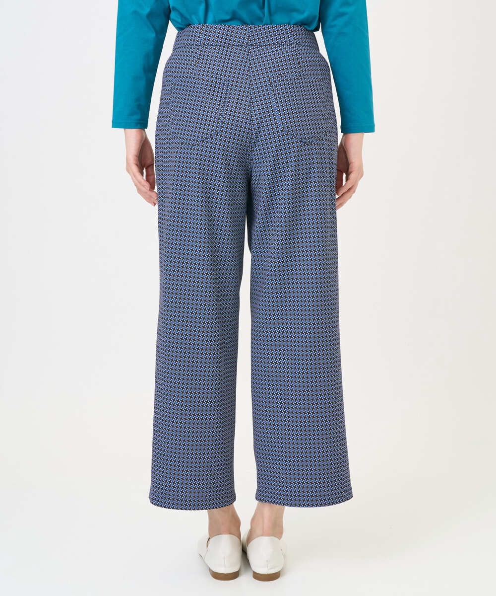 NGLGF28250 GIANNI LO GIUDICE(ジャンニ ロ ジュディチェ) [洗える・リバーシブル]裏コットン幾何プリントパンツ ブルー