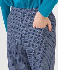 NGLGF28250 GIANNI LO GIUDICE(ジャンニ ロ ジュディチェ) [洗える・リバーシブル]裏コットン幾何プリントパンツ ブルー