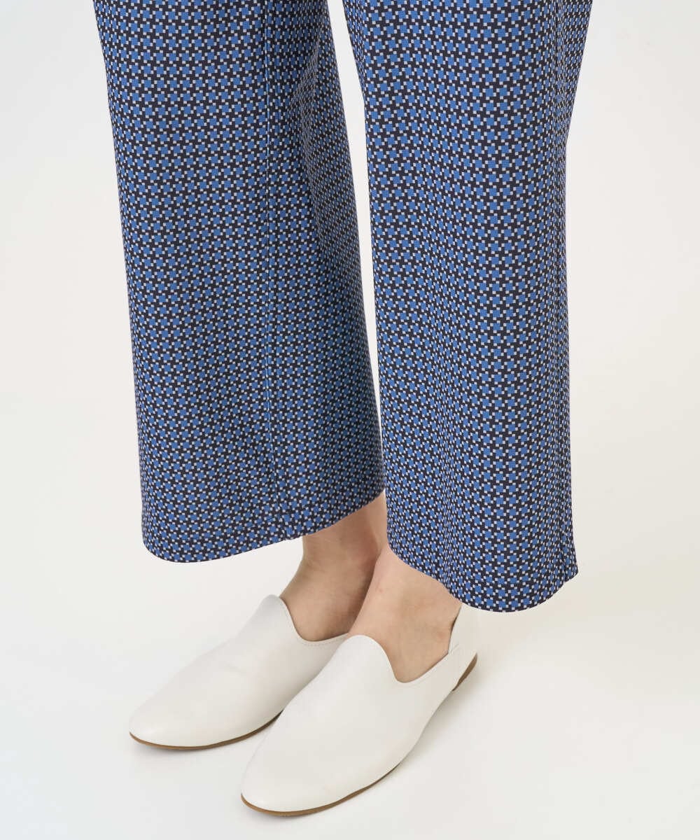 NGLGF28250 GIANNI LO GIUDICE(ジャンニ ロ ジュディチェ) [洗える・リバーシブル]裏コットン幾何プリントパンツ ブルー