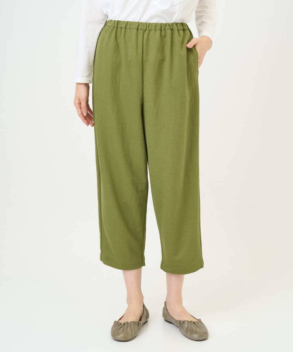 NGLGF39180 GIANNI LO GIUDICE(ジャンニ ロ ジュディチェ) [洗える・日本製]ナチュラルスムースパンツ グリーン