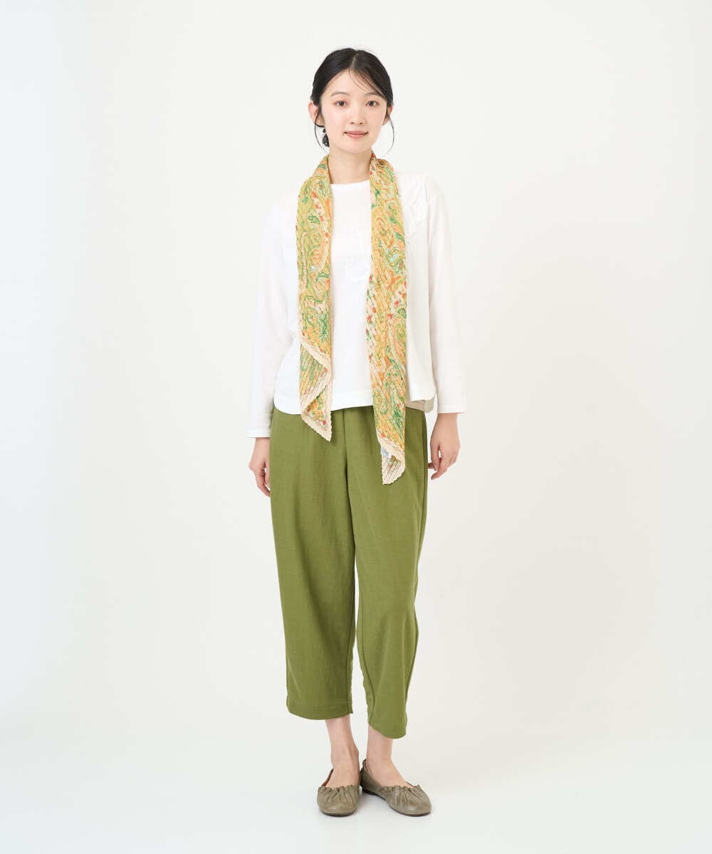 NGLGF39180 GIANNI LO GIUDICE(ジャンニ ロ ジュディチェ) [洗える・日本製]ナチュラルスムースパンツ グリーン