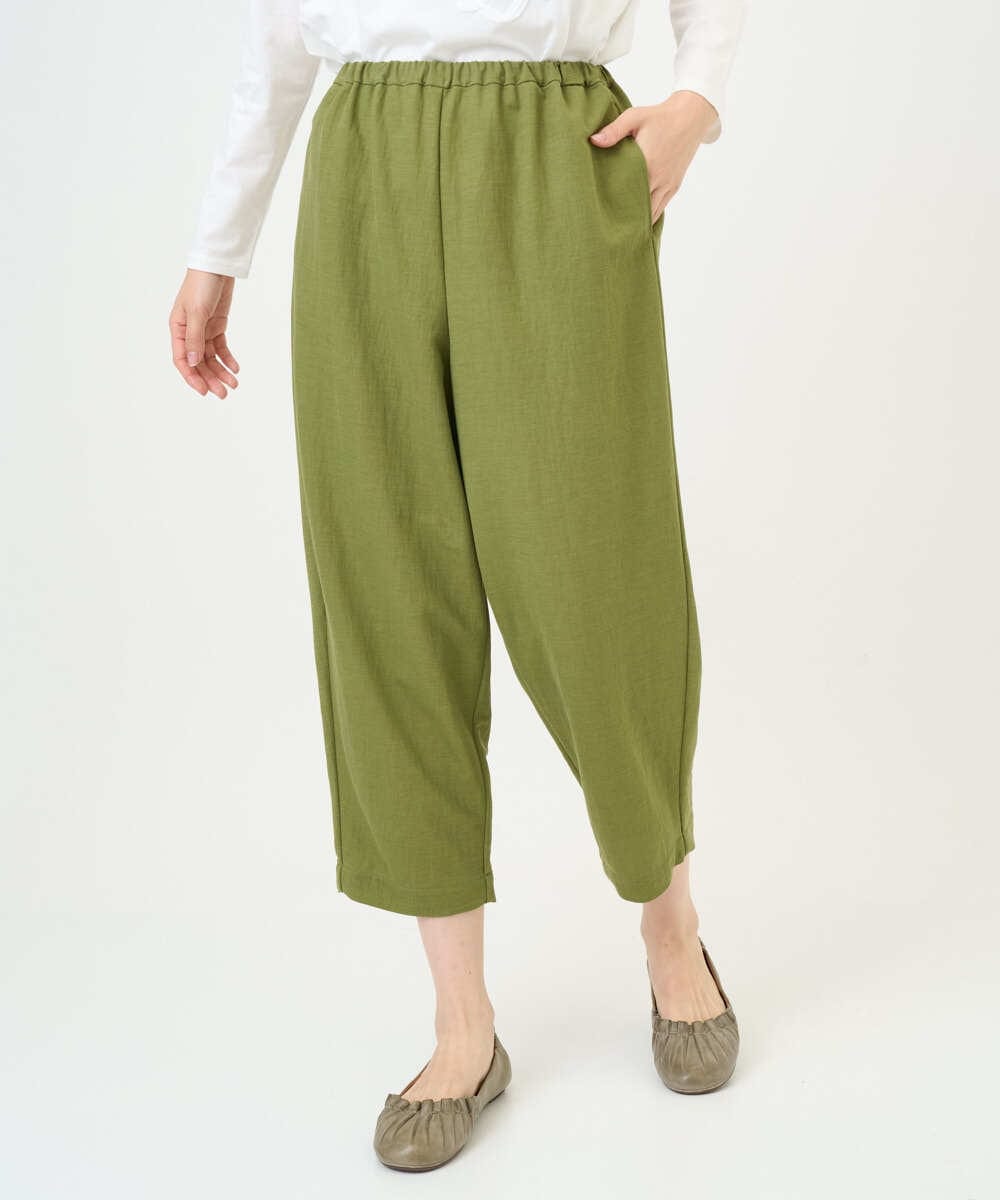 NGLGF39180 GIANNI LO GIUDICE(ジャンニ ロ ジュディチェ) [洗える・日本製]ナチュラルスムースパンツ グリーン