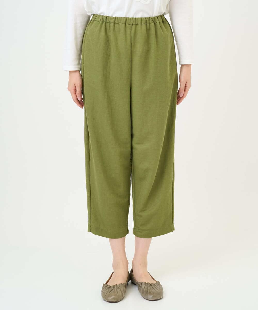 NGLGF39180 GIANNI LO GIUDICE(ジャンニ ロ ジュディチェ) [洗える・日本製]ナチュラルスムースパンツ グリーン