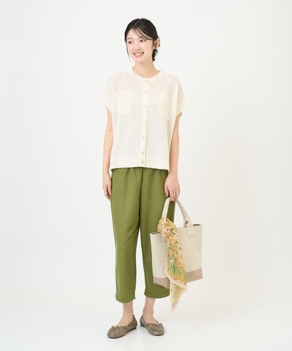 NGLGF39180 GIANNI LO GIUDICE(ジャンニ ロ ジュディチェ) [洗える・日本製]ナチュラルスムースパンツ グリーン