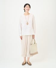 NGLGF39180 GIANNI LO GIUDICE(ジャンニ ロ ジュディチェ) [洗える・日本製]ナチュラルスムースパンツ アイボリー