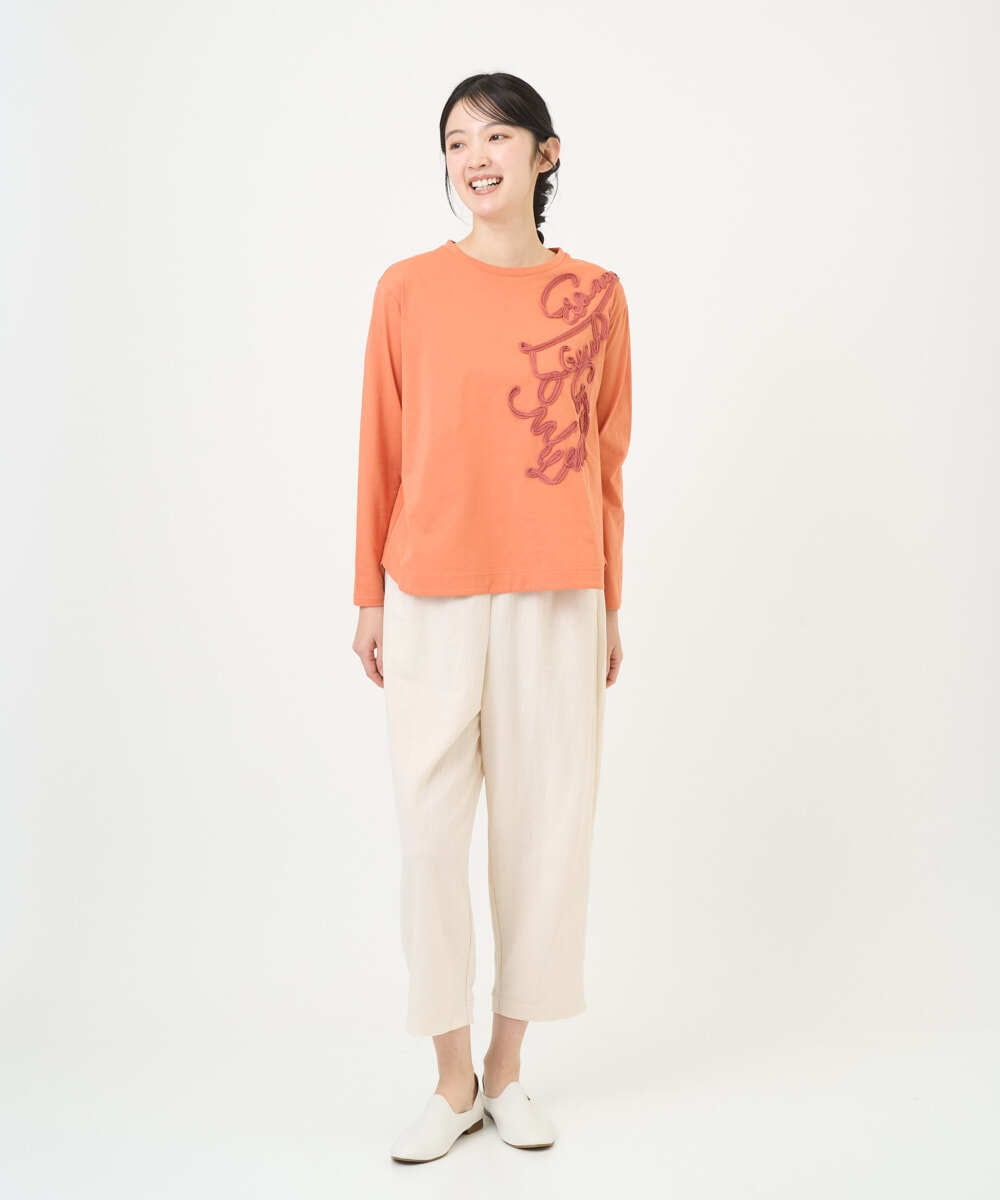 NGLGF39180 GIANNI LO GIUDICE(ジャンニ ロ ジュディチェ) [洗える・日本製]ナチュラルスムースパンツ アイボリー