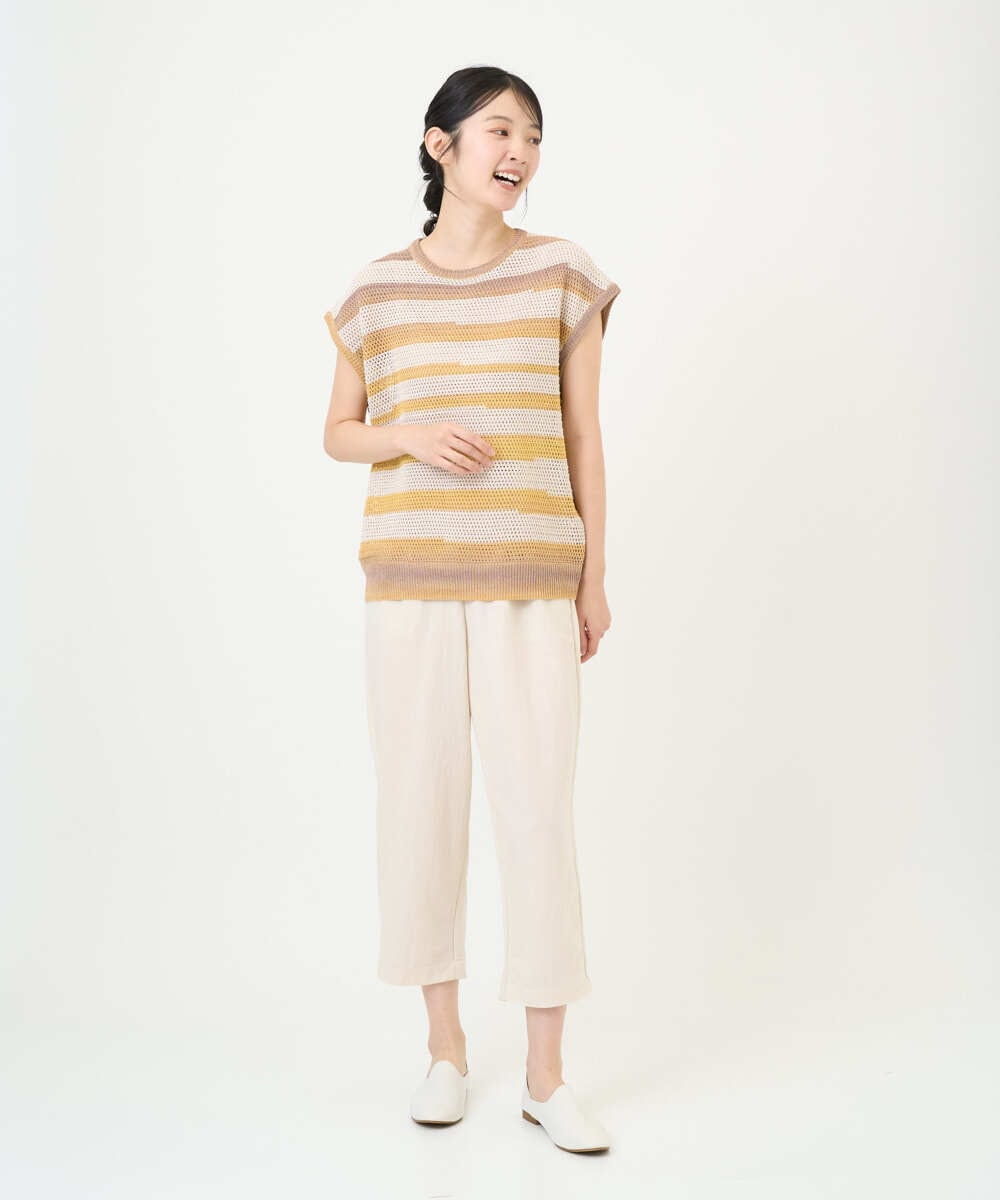 NGLGF39180 GIANNI LO GIUDICE(ジャンニ ロ ジュディチェ) [洗える・日本製]ナチュラルスムースパンツ アイボリー