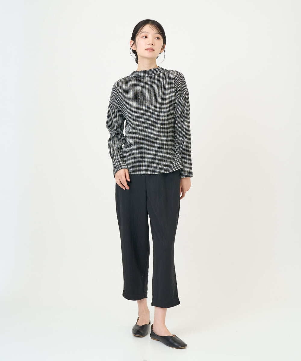 NGLGF39180 GIANNI LO GIUDICE(ジャンニ ロ ジュディチェ) [洗える・日本製]ナチュラルスムースパンツ ブラック