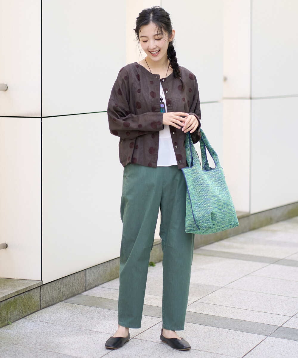 NGLGF58250 GIANNI LO GIUDICE(ジャンニ ロ ジュディチェ) [洗える]コットンエステルクールマックスパンツ カーキ