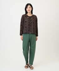 NGLGF58250 GIANNI LO GIUDICE(ジャンニ ロ ジュディチェ) [洗える]コットンエステルクールマックスパンツ カーキ