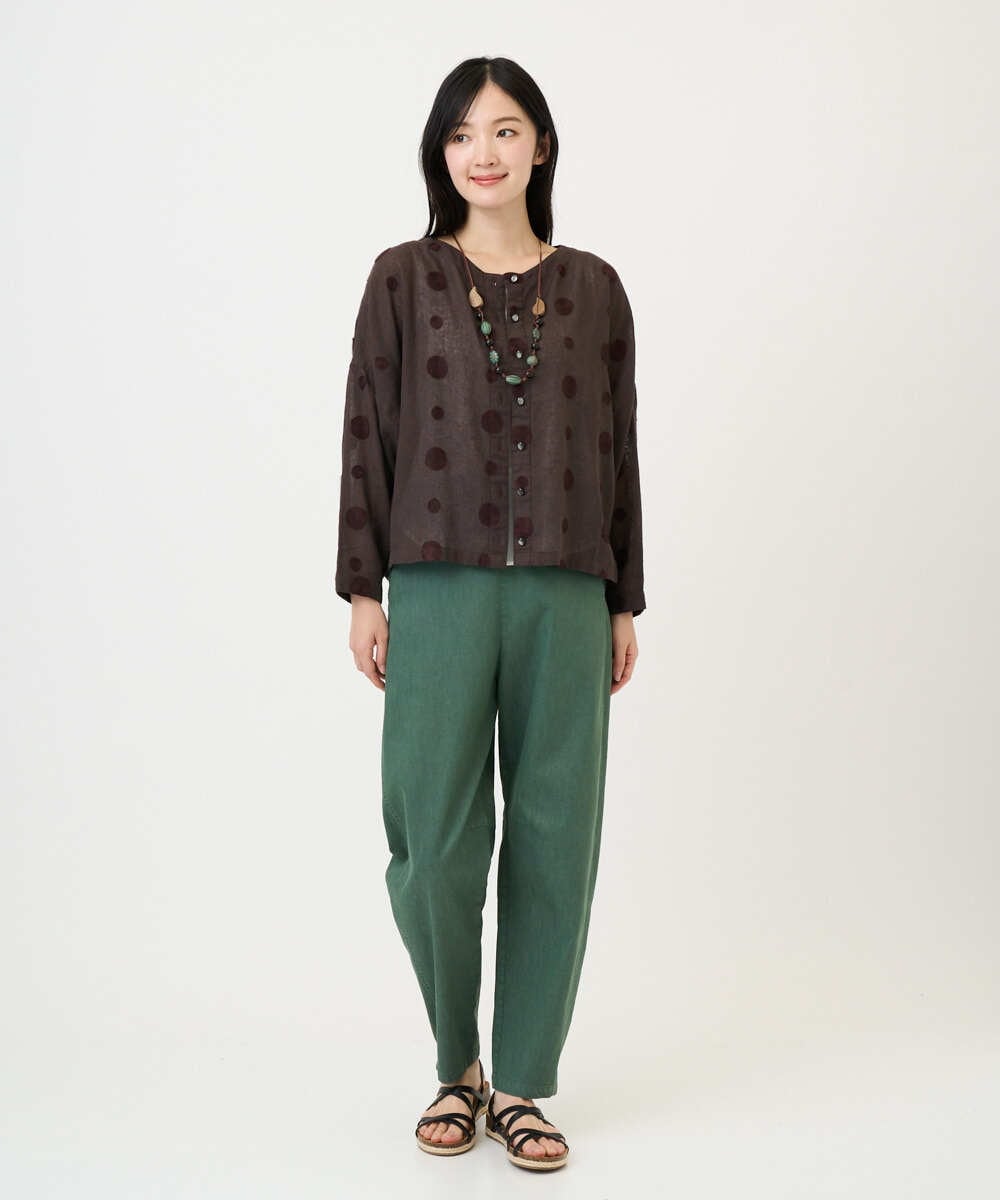 NGLGF58250 GIANNI LO GIUDICE(ジャンニ ロ ジュディチェ) [洗える]コットンエステルクールマックスパンツ カーキ