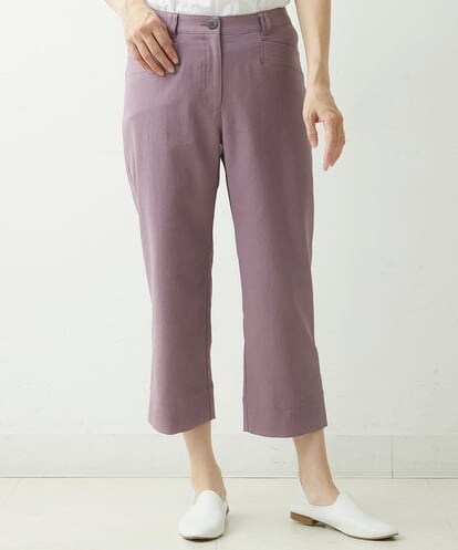 NGLGS30210 GIANNI LO GIUDICE [洗える・日本製]綿麻ストレッチヴィンテージクロップトパンツ
