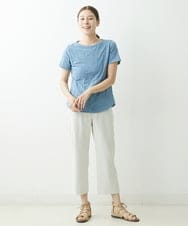 NGLGS30210 GIANNI LO GIUDICE(ジャンニ ロ ジュディチェ) [洗える・日本製]綿麻ストレッチヴィンテージクロップトパンツ ベージュ