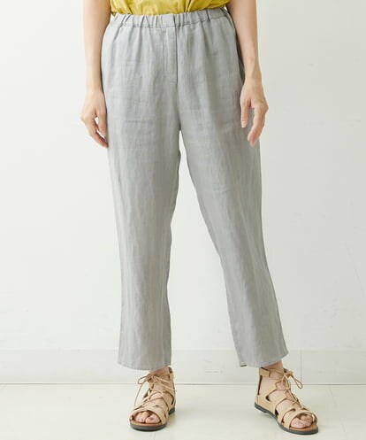 NGLGS44230 GIANNI LO GIUDICE [洗える]リネンタンブラーテーパードパンツ