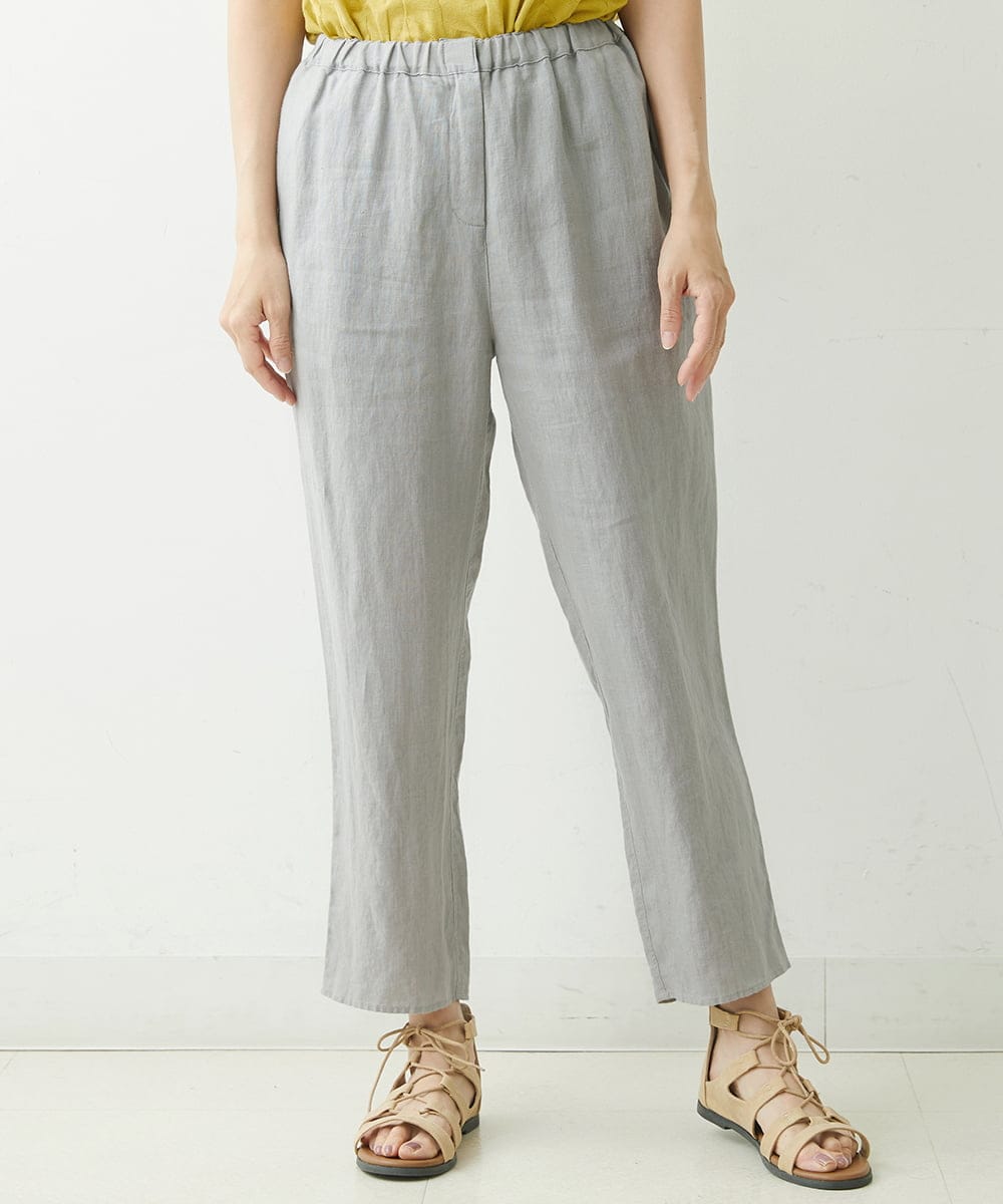 NGLGS44230 GIANNI LO GIUDICE [洗える]リネンタンブラーテーパードパンツ