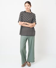 NGLGV28230 GIANNI LO GIUDICE(ジャンニ ロ ジュディチェ) [洗える・リバーシブル]クールドットフルレングスパンツ カーキ