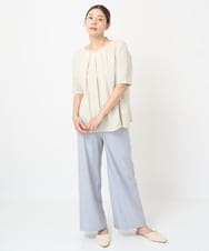 NGLGV28230 GIANNI LO GIUDICE(ジャンニ ロ ジュディチェ) [洗える・リバーシブル]クールドットフルレングスパンツ カーキ