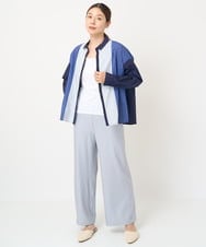 NGLGV28230 GIANNI LO GIUDICE(ジャンニ ロ ジュディチェ) [洗える・リバーシブル]クールドットフルレングスパンツ カーキ