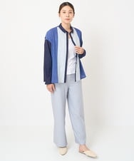NGLGV28230 GIANNI LO GIUDICE(ジャンニ ロ ジュディチェ) [洗える・リバーシブル]クールドットフルレングスパンツ カーキ