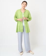 NGLGV28230 GIANNI LO GIUDICE(ジャンニ ロ ジュディチェ) [洗える・リバーシブル]クールドットフルレングスパンツ カーキ