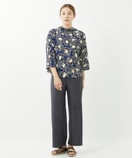 NGLGV28230 GIANNI LO GIUDICE(ジャンニ ロ ジュディチェ) [洗える・リバーシブル]クールドットフルレングスパンツ ネイビー