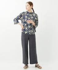 NGLGV28230 GIANNI LO GIUDICE(ジャンニ ロ ジュディチェ) [洗える・リバーシブル]クールドットフルレングスパンツ ネイビー