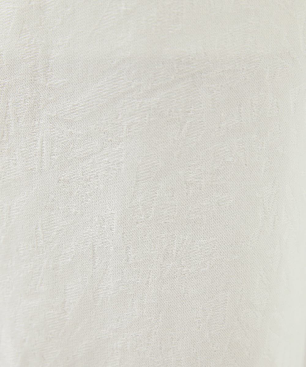 NGLGV33200 GIANNI LO GIUDICE(ジャンニ ロ ジュディチェ) [洗える・日本製]ハイストレッチジャガードテーパードパンツ ホワイト