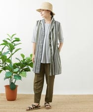 NGLGV52230 GIANNI LO GIUDICE(ジャンニ ロ ジュディチェ) [洗える・日本製]ソアトリュフヴィンテージ加工パンツ カーキ