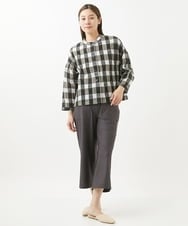 NGLGX29230 GIANNI LO GIUDICE(ジャンニ ロ ジュディチェ) [洗える・リバーシブル]クールドットガウチョパンツ ネイビー