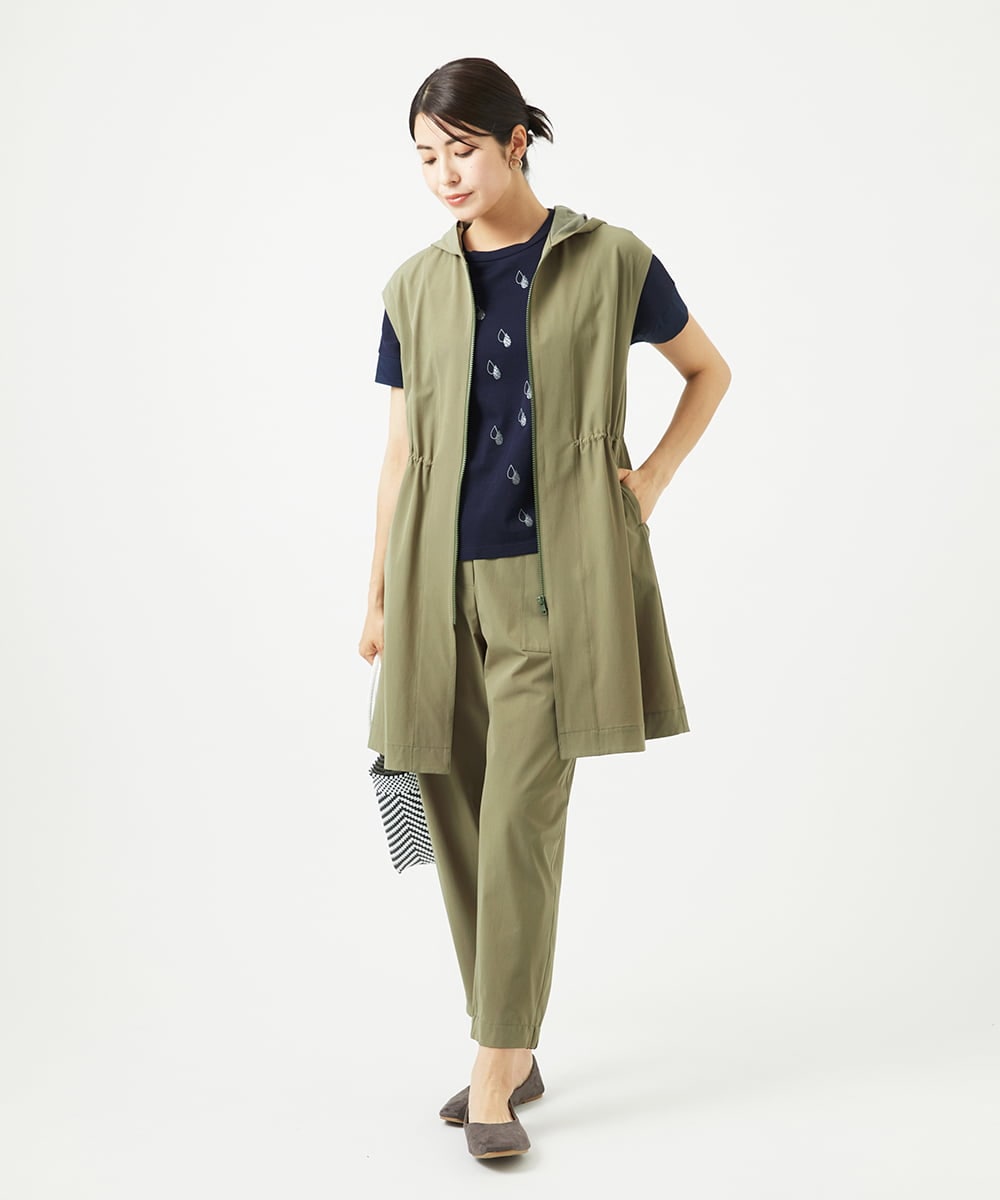 NGLHA01230 GIANNI LO GIUDICE(ジャンニ ロ ジュディチェ) [洗える・撥水加工]ナイロンリぺレントパンツ カーキ