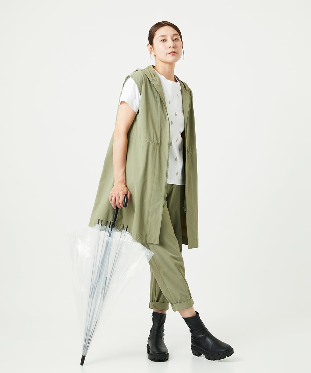 NGLHA01230 GIANNI LO GIUDICE(ジャンニ ロ ジュディチェ) [撥水加工・洗える]ナイロンリぺレントパンツ カーキ