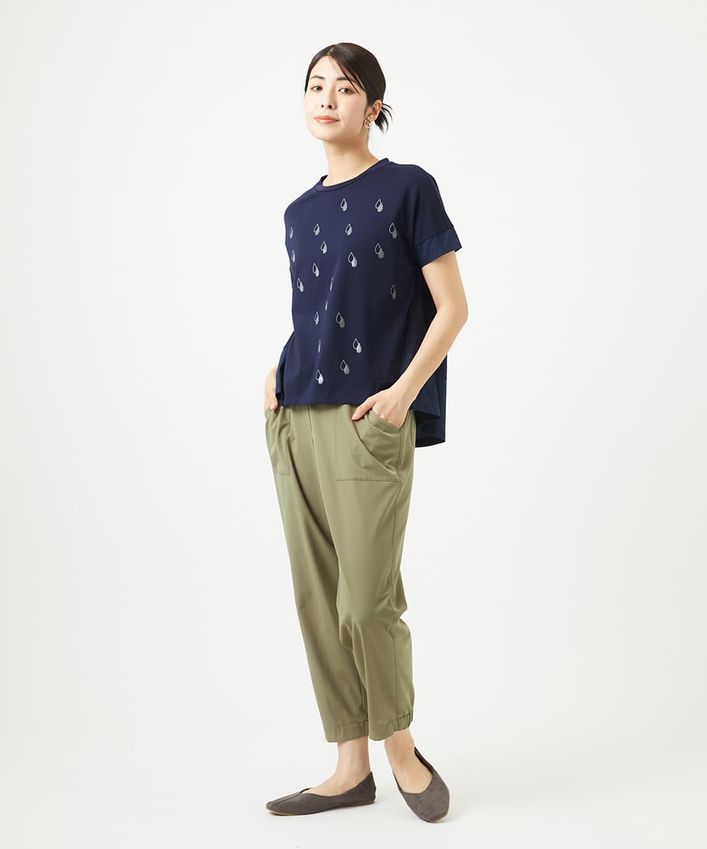 NGLHA01230 GIANNI LO GIUDICE(ジャンニ ロ ジュディチェ) [洗える・撥水加工]ナイロンリぺレントパンツ カーキ
