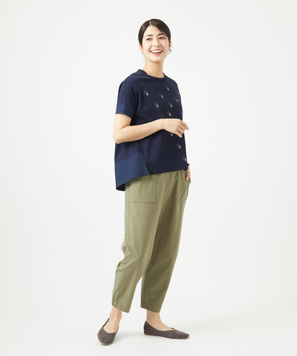 NGLHA01230 GIANNI LO GIUDICE(ジャンニ ロ ジュディチェ) [洗える・撥水加工]ナイロンリぺレントパンツ カーキ