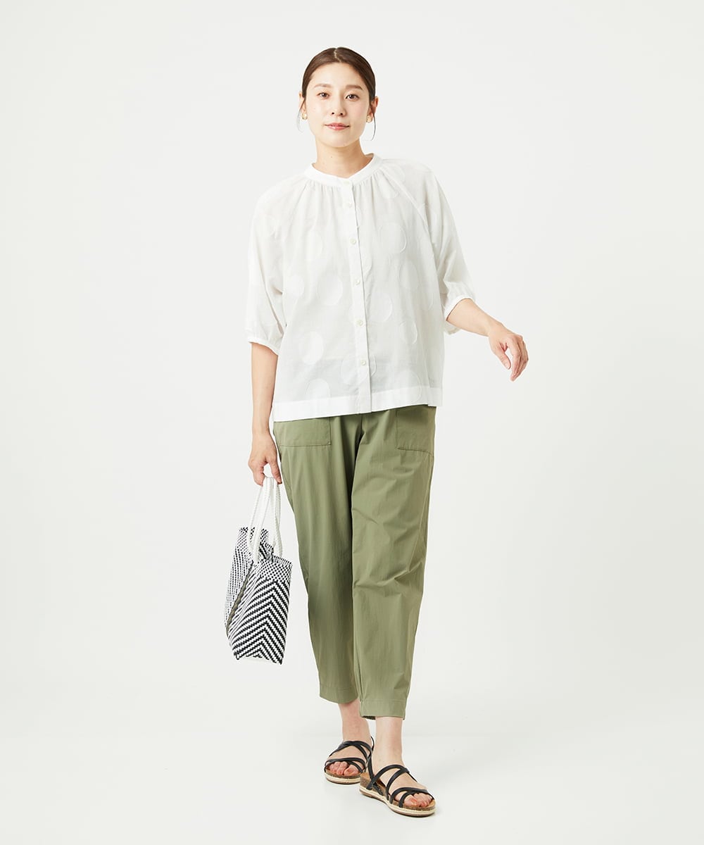 NGLHA01230 GIANNI LO GIUDICE(ジャンニ ロ ジュディチェ) [撥水加工・洗える]ナイロンリぺレントパンツ カーキ