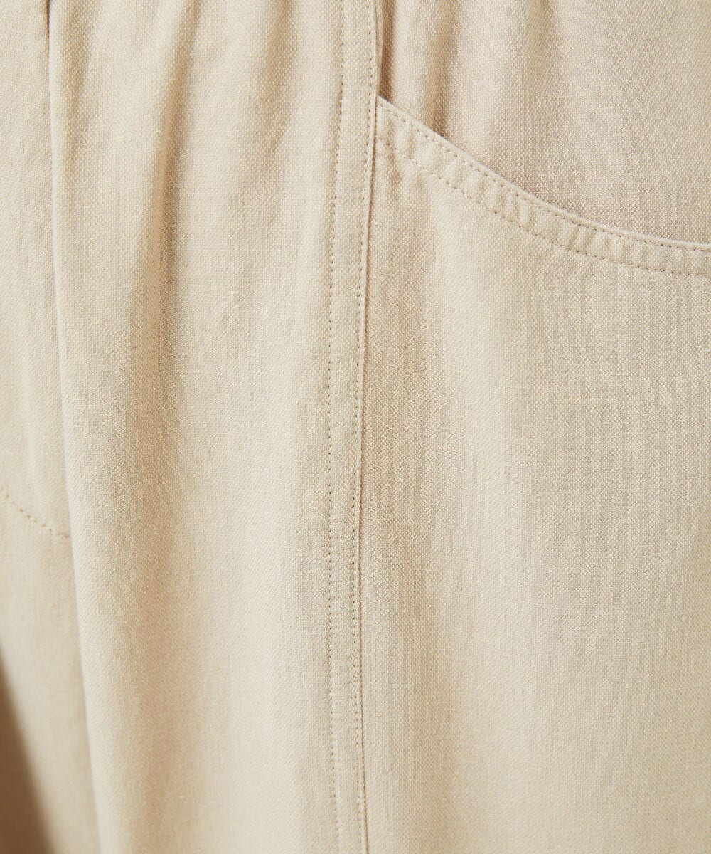 NGLHC13230 GIANNI LO GIUDICE(ジャンニ ロ ジュディチェ) [洗える]レーヨンコットンコクーンシルエットパンツ ベージュ