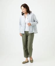 NGLHC23250 GIANNI LO GIUDICE(ジャンニ ロ ジュディチェ) [洗える]レーヨンナイロンリネンパンツ カーキ