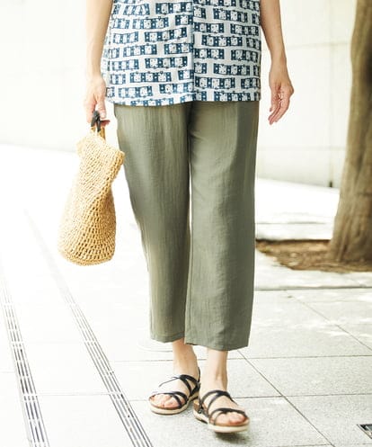 NGLHC23250 GIANNI LO GIUDICE [洗える]レーヨンナイロンリネンパンツ